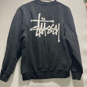 STUSSY  Men's Sweater size small black and white large letter in back